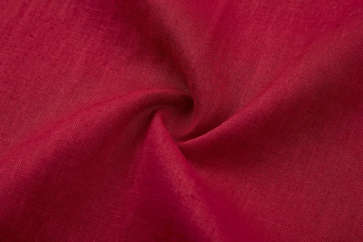 Traditional Chinese Short-Sleeve Shirt – Red Linen with Gold Embroidery - Image 6