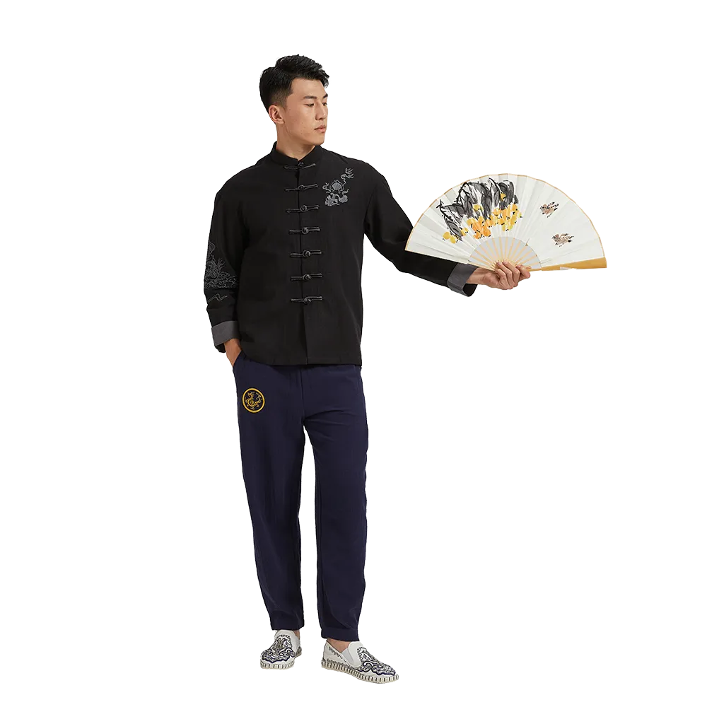 Dark Sun Traditional Chinese Long Sleeve Shirt - Image 2