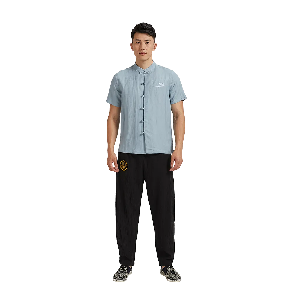 Cloud Dreams Chinese Short Sleeve Shirt - Image 2